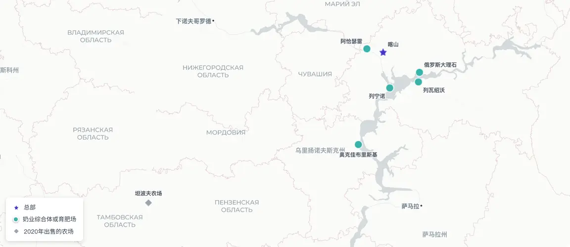 集中在鞑靼斯坦，坦波夫农场2020年售出
