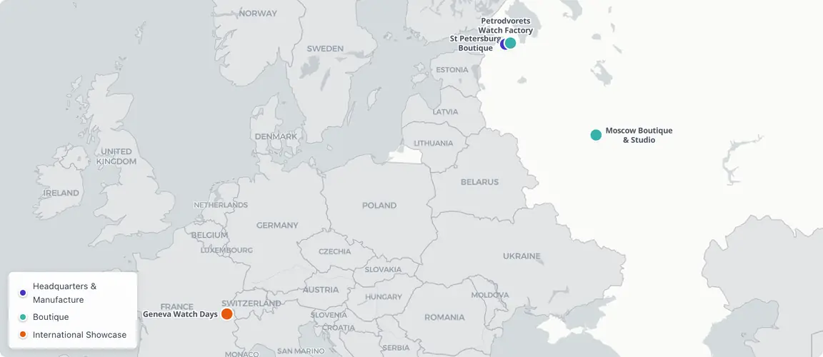 Peterhof: 104 specialists, 8,201 manual operations per watch, one of a small number of hairspring makers on earth.