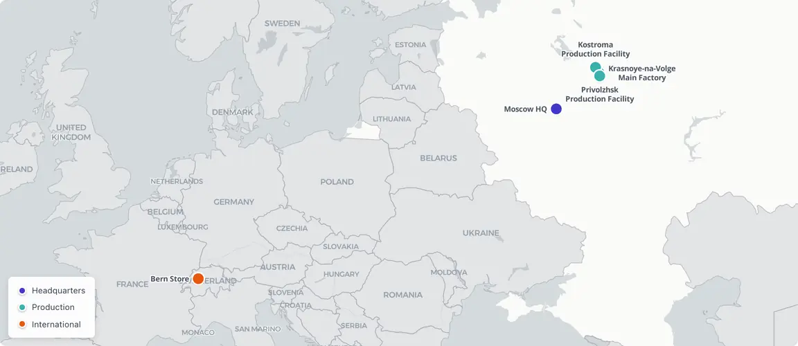 A 7,800-person Volga village with no gold in its soil — yet four SOKOLOV plants, an own refinery, and jewelry traditions to the 16th century, all clustered within 100 km.