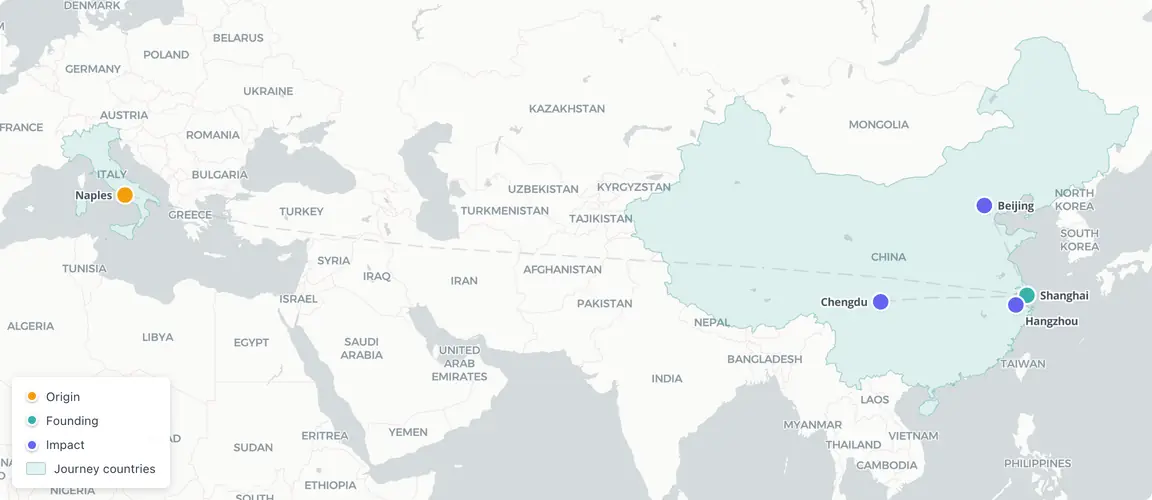 An Italian freight forwarder arrived in Shanghai around 2005 and built China's largest independent Italian food brand โ 12 locations across five cities today. When half the European expats left during the 65-day lockdown, he stayed and expanded.
