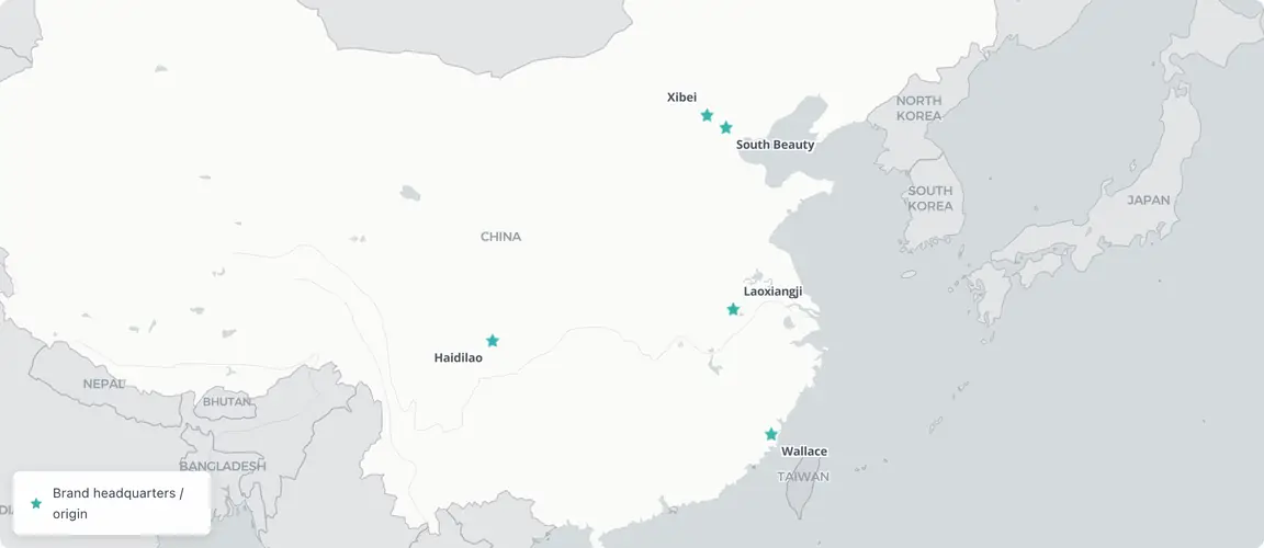 Five regions, five formats — no single hub built China's chain-restaurant boom.