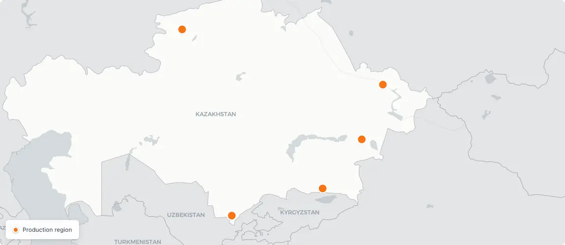 From Altai alpine to desert steppe โ geography is the product.