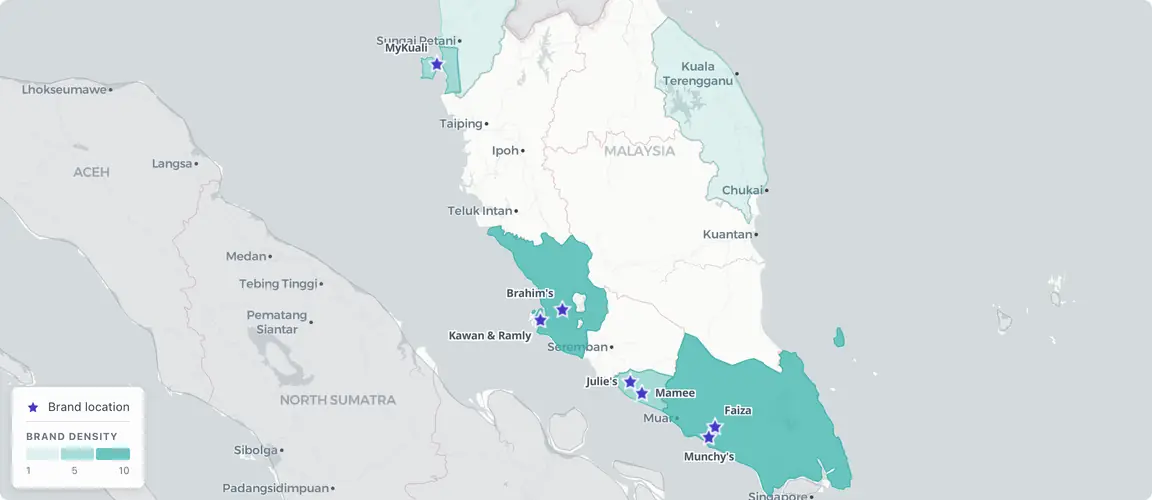 Concentrated, not nationwide: Johor and Selangor hold the halal-certified production base.