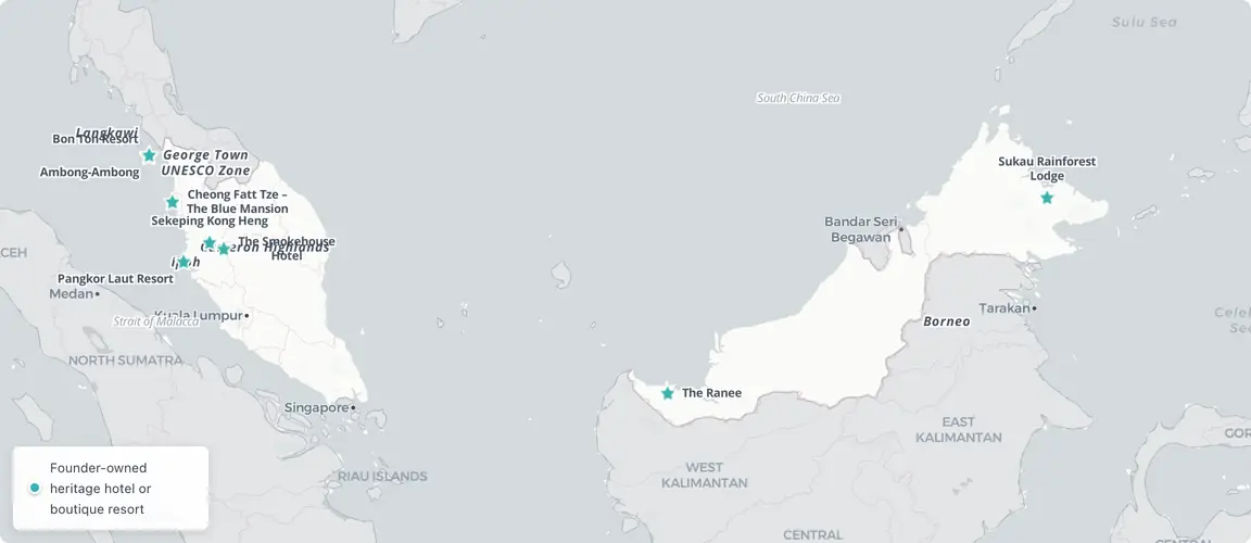Five zones, one sector — Penang to Borneo and every ecological register between.