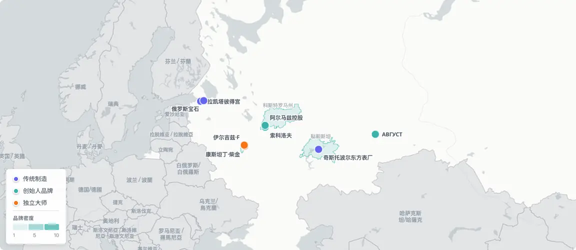 五个地区，而非两座城市——俄罗斯珠宝与制表业的复兴是一张分散的传统工艺地图。