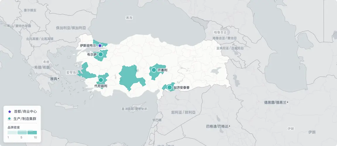 土耳其创始人地理格局将伊斯坦布尔——国家商业首都,兼容大型企业集团与坚守独立的创始人——与加济安泰普等安纳托利亚虎跃城市相对照;后者在糖果领域国内称雄却国际不显,多数家族企业难逃即将到来的传承断层。
